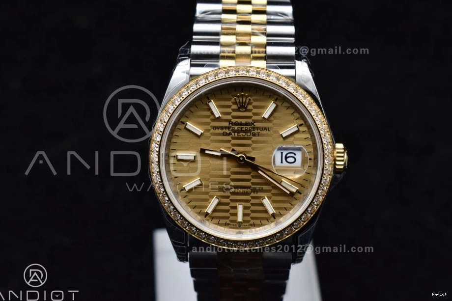 VS 1:1 DateJust Edition Packable Best Bracelet 36 on Dial 904L VSF Textured YG Steel SS 575 Jubilee 126283rbr 0704